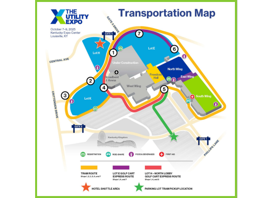 The Utility Expo 2025 Transportation Map